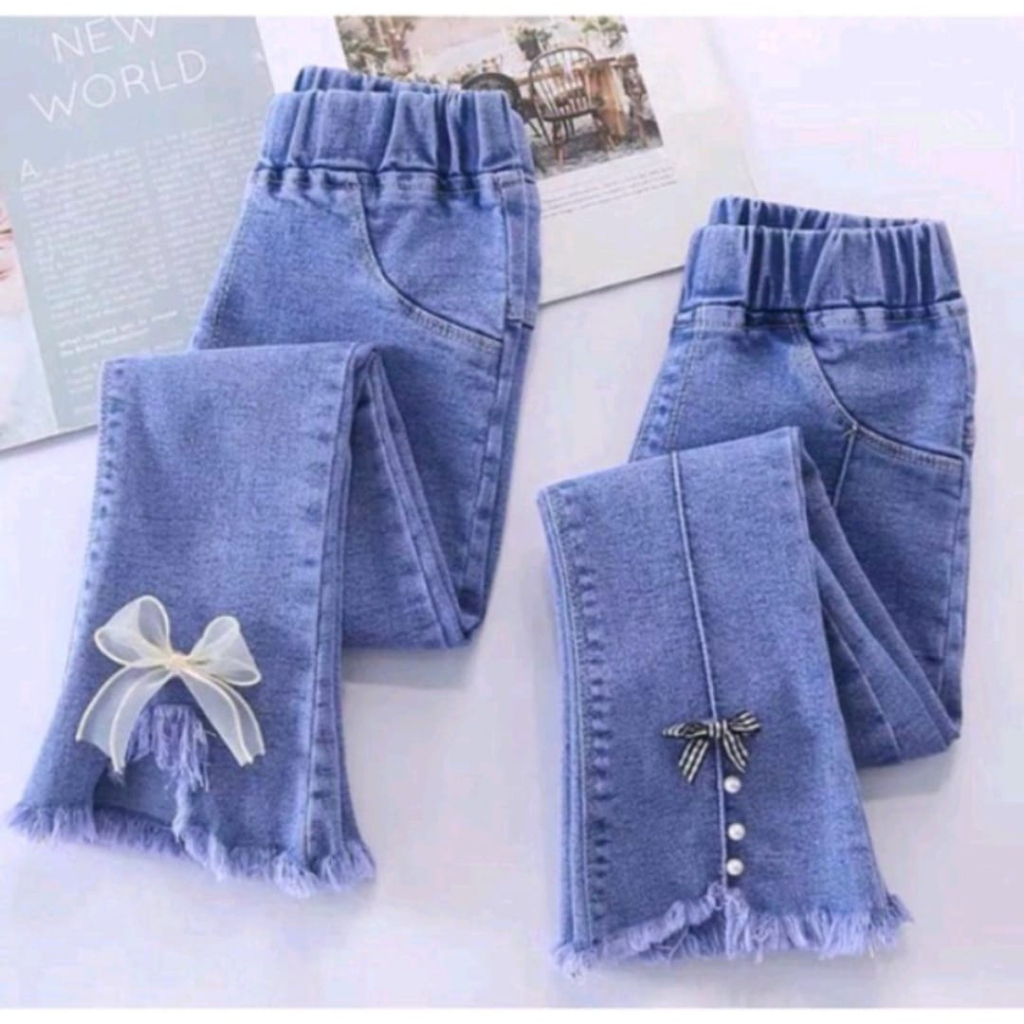 Terbaru!!! Celana Panjang Anak Perempuan COD / Celana Jeans Anak Perempuan Import 100% IMPORT Usia 2 tahun - 9 tahun