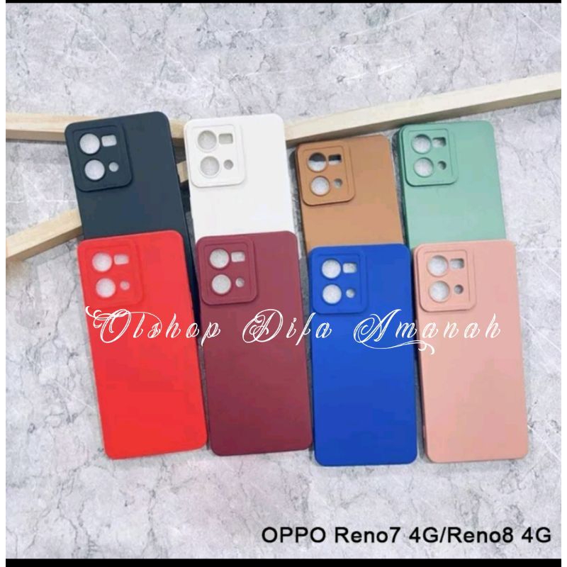 CASE OPPO RENO 8 4G SHOFCSAE SLIKON CASING PRO CAMERA MACARON OA