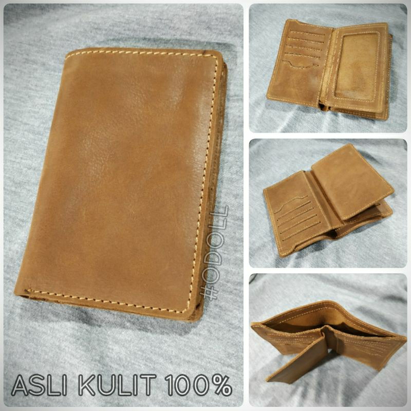 Dompet Pria Kulit Asli Furing Tebal 3/4