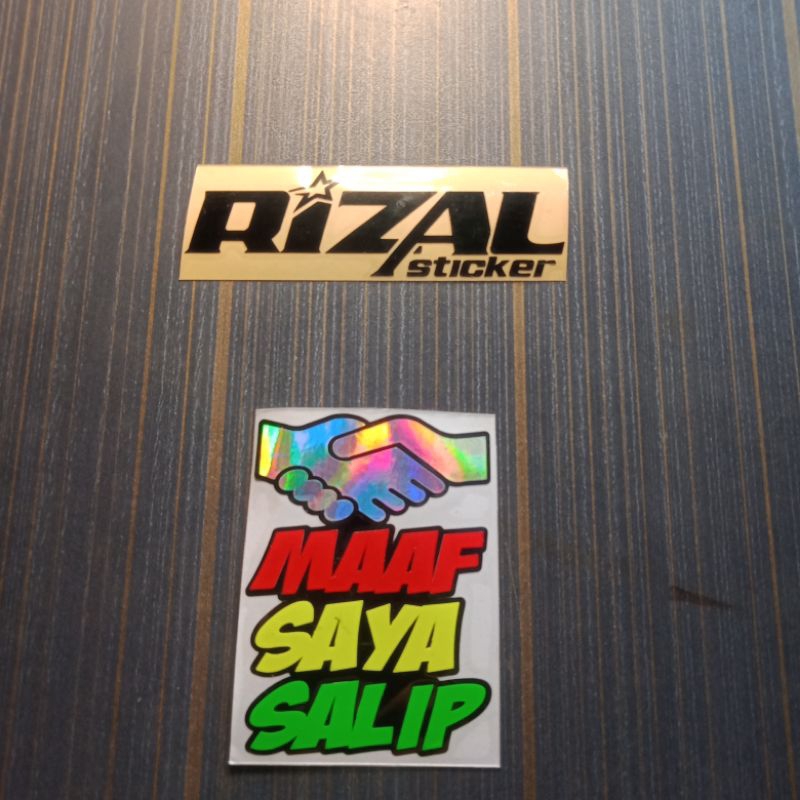 

STICKER MA'AF SAYA SALIF STICKER CUTTIN 8 X 6