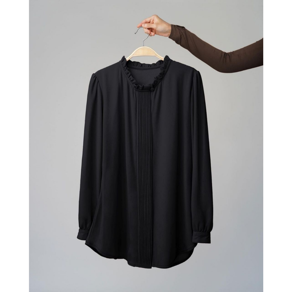 Kemeja Tunik wanita /Blouse Polos Syakilla Premium HS - 2204 Oversize bdg-style