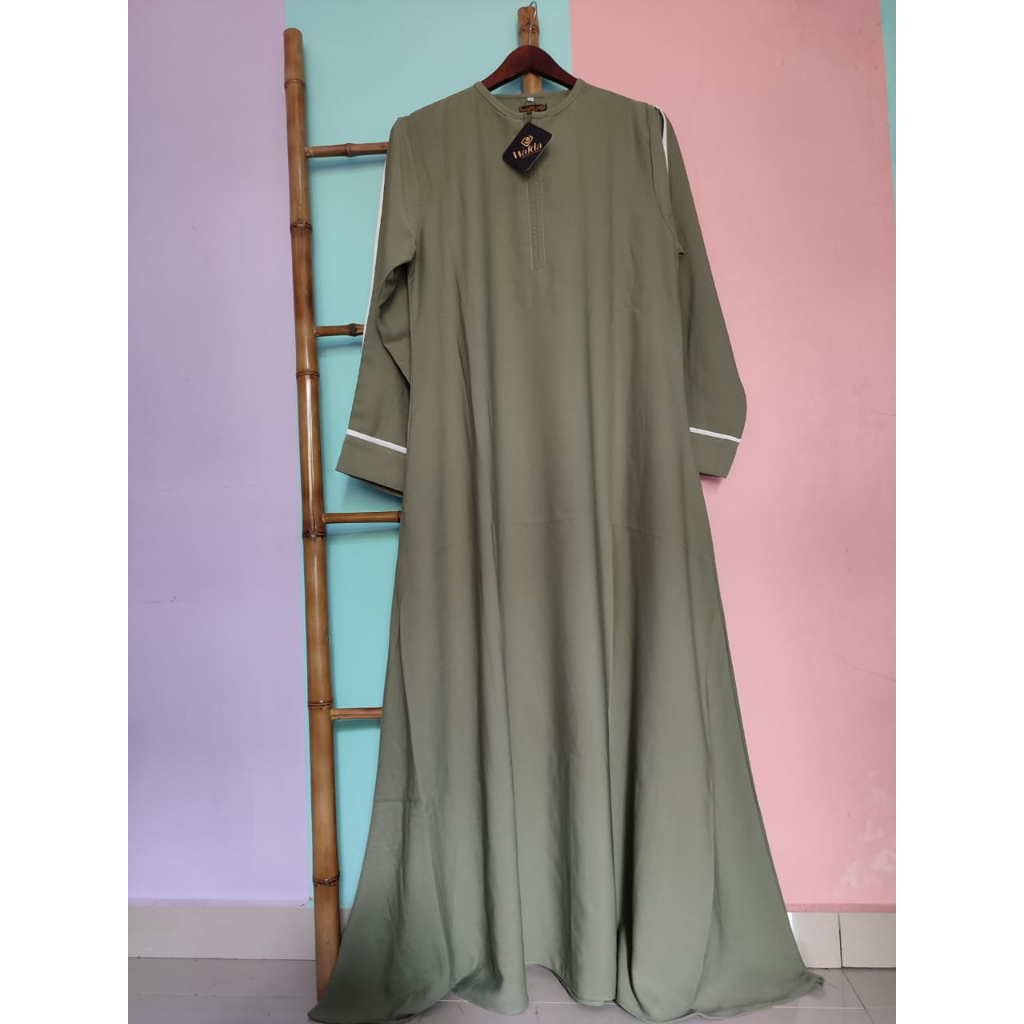 ABAYA MODIS META POLOS SIMPLE SYARI LIS PUTIH YORIS BY WAFDA CUTTING LOS BAJU MUSLIMAH META TURKEY SAUDI DUBAI CASUAL WANITA TERBARU LONG DRESS OOTD FASHION ECER GROSIR RESELLER DROPSHIP