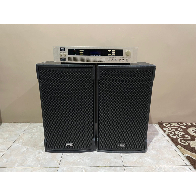 Amplifier Karaoke TRS FU2350 DSP dan Speaker Active TRS J-12