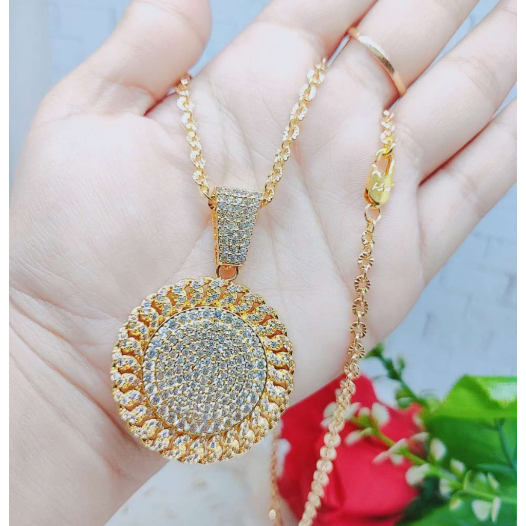 Kalung Xuping Permata Full Lapis Emas Perhiasan Fashion R127