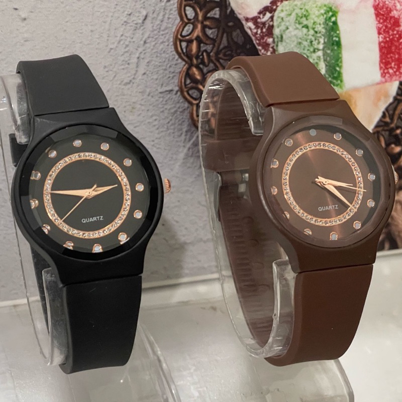 (Grosir)Cod Jam Tangan Wanita ZK Mata” Analog Strap Rubber/Karet(Dikirim Jakarta)Murah Top