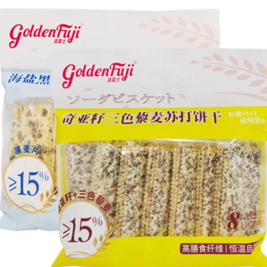 

230G BISKUIT GOLDEN FUJI SODA CRACKER SEA SALT DAN CHIASEED