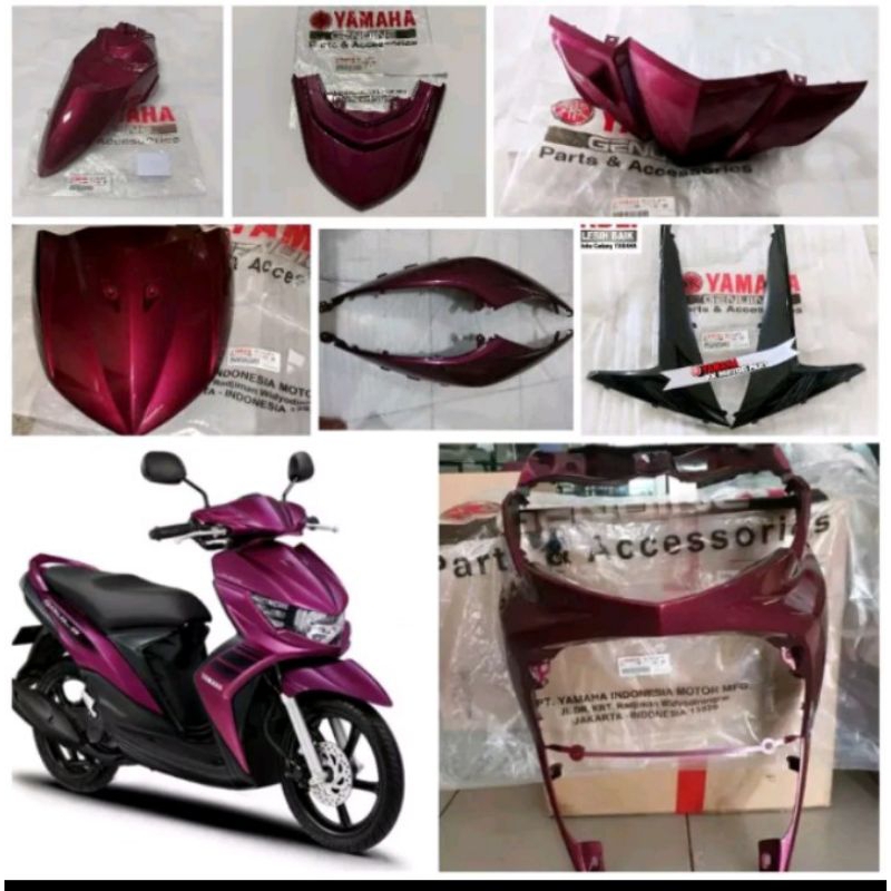 PAKET BODY HALUS YAMAHA MIO SOUL GT 115 ORIGINAL YAMAHA UNGU GENUINE PARTS