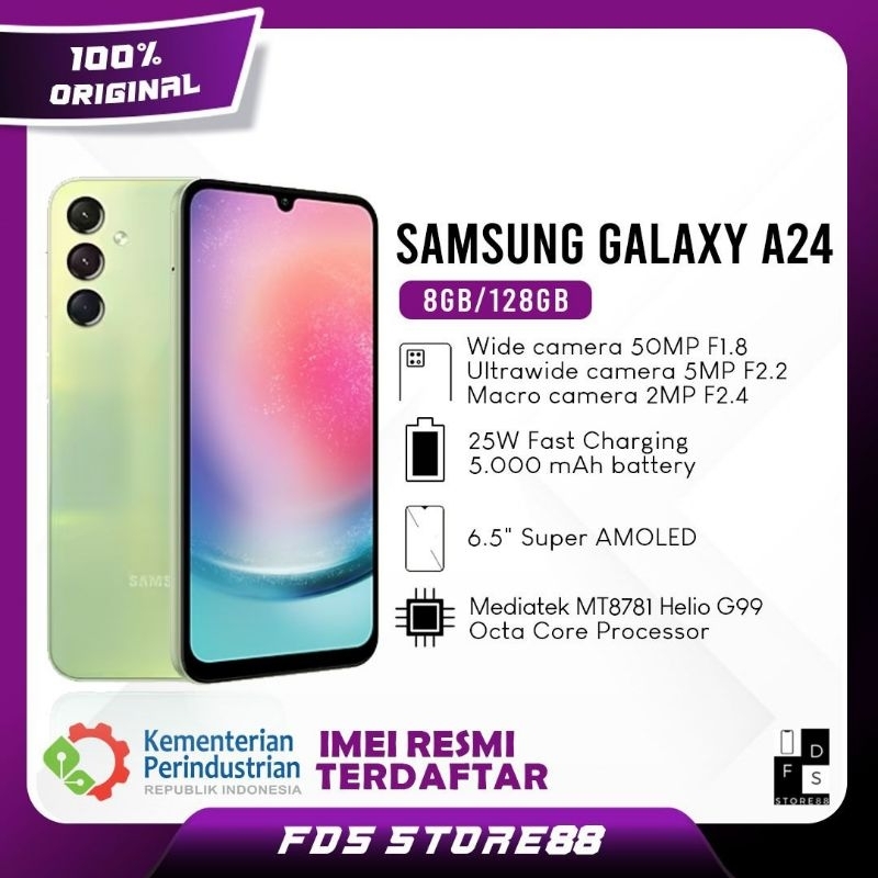 Samsung Galaxy A24 8/128 GB 8GB 128GB Garansi Resmi SEIN