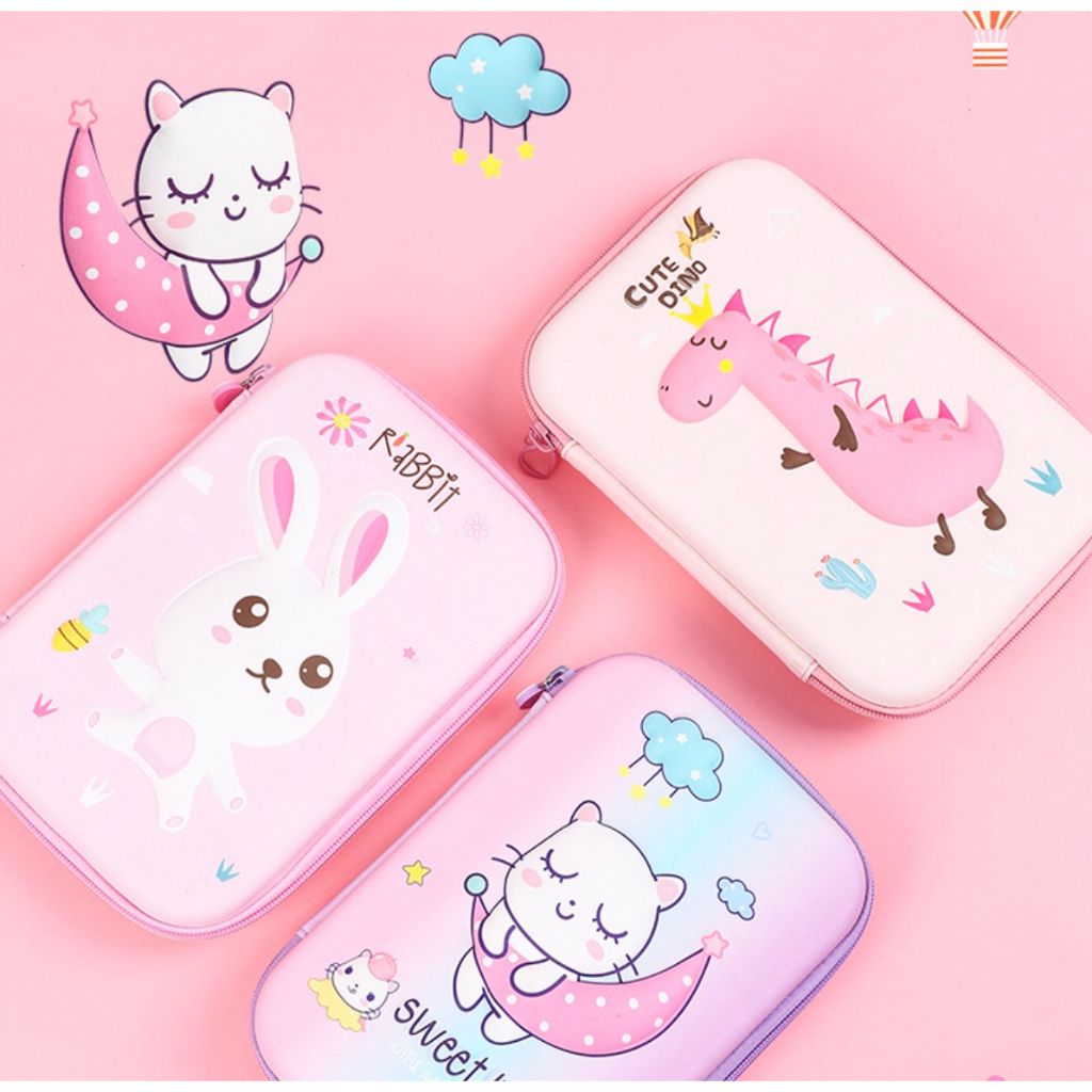TXS19 Tempat Pensil EVA Jumbo Size Pen Pulpen Sekolah DELUXE School Pencil Bag Box TKM