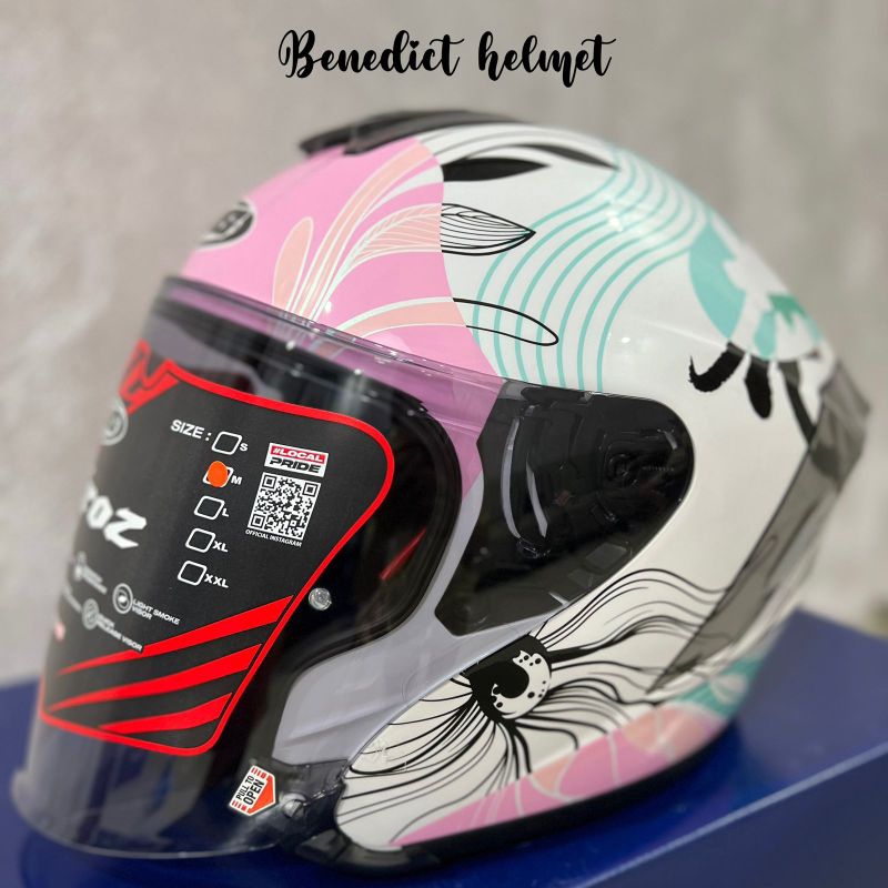 HELM NJS KAIROZ V2 CAMELIA - WHITE PEARL  [ORIGINAL]