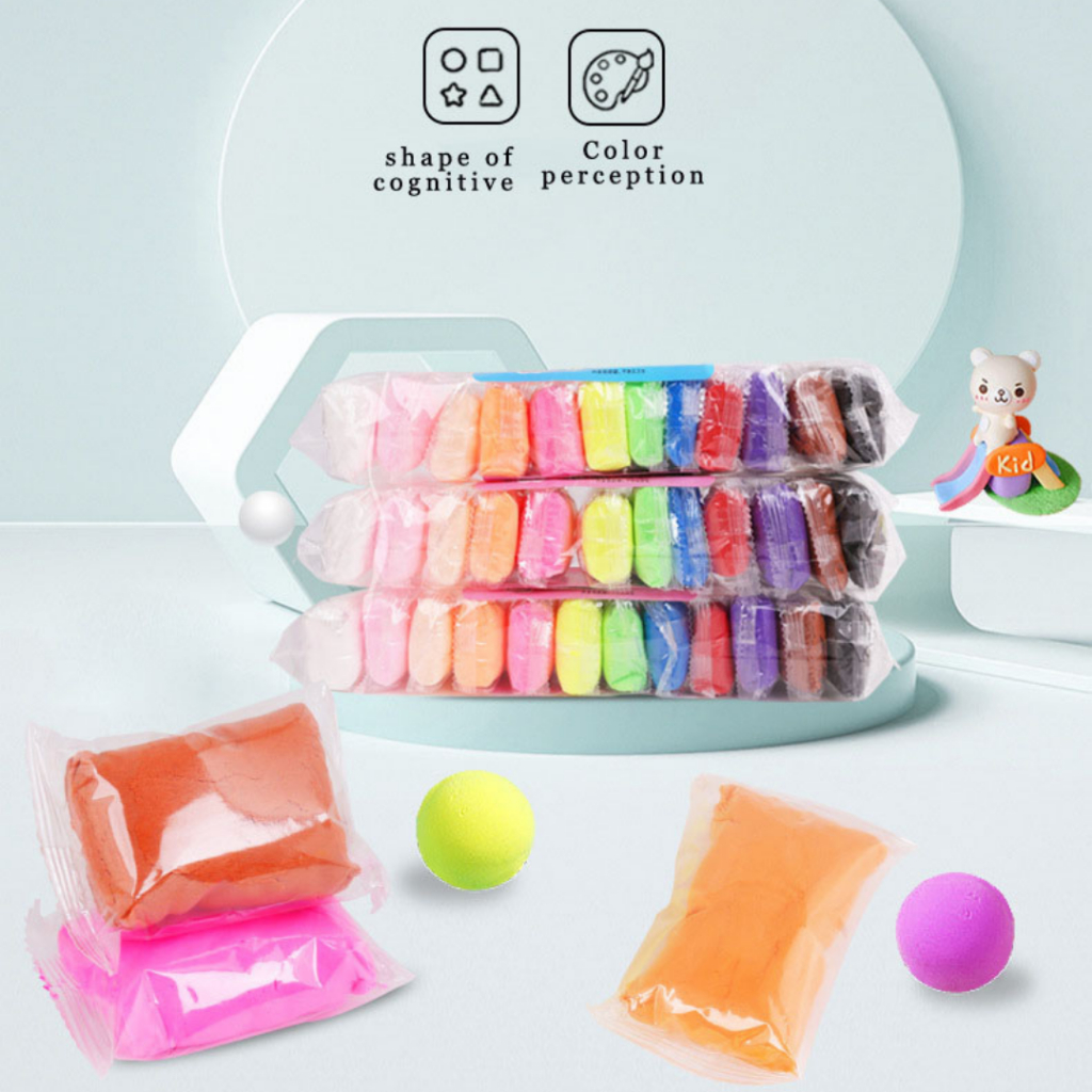 Magic Super Clay Plastisin Isi 12 Warna Free Pisau