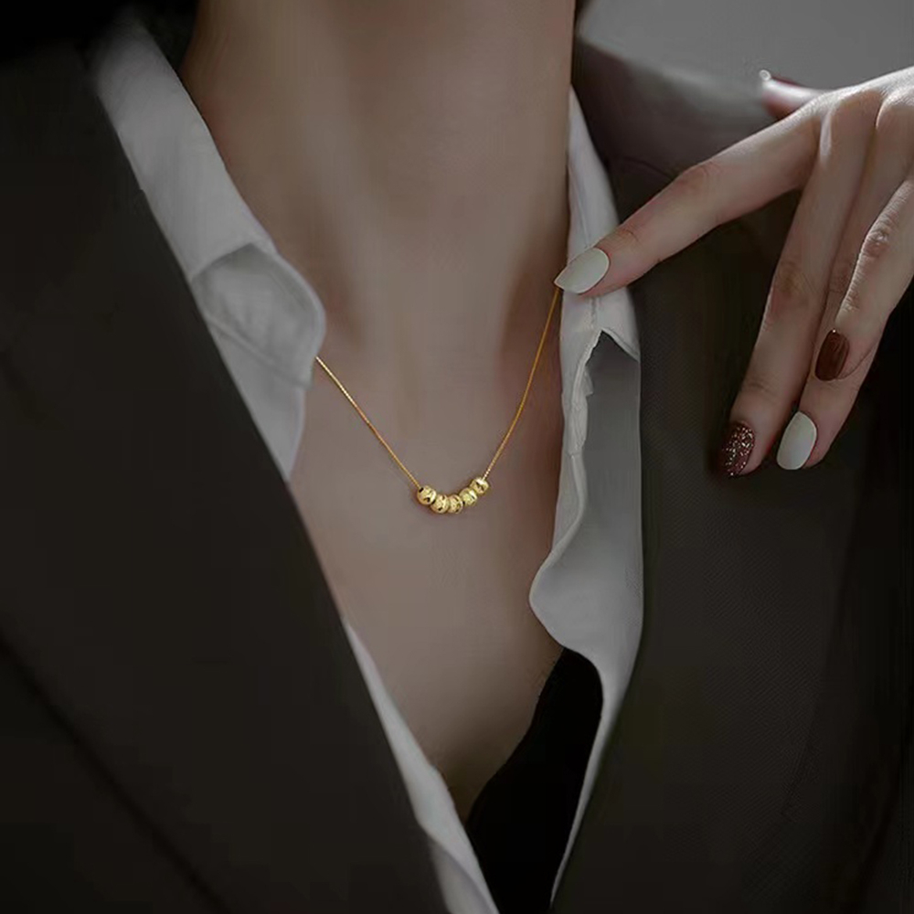 ✨✅COD Kalung Korea Wanita Titanium Anti Karat Rantai Klavikula Stainless Steel Hari Terbaik Aksesoris Fashion Kalung D823