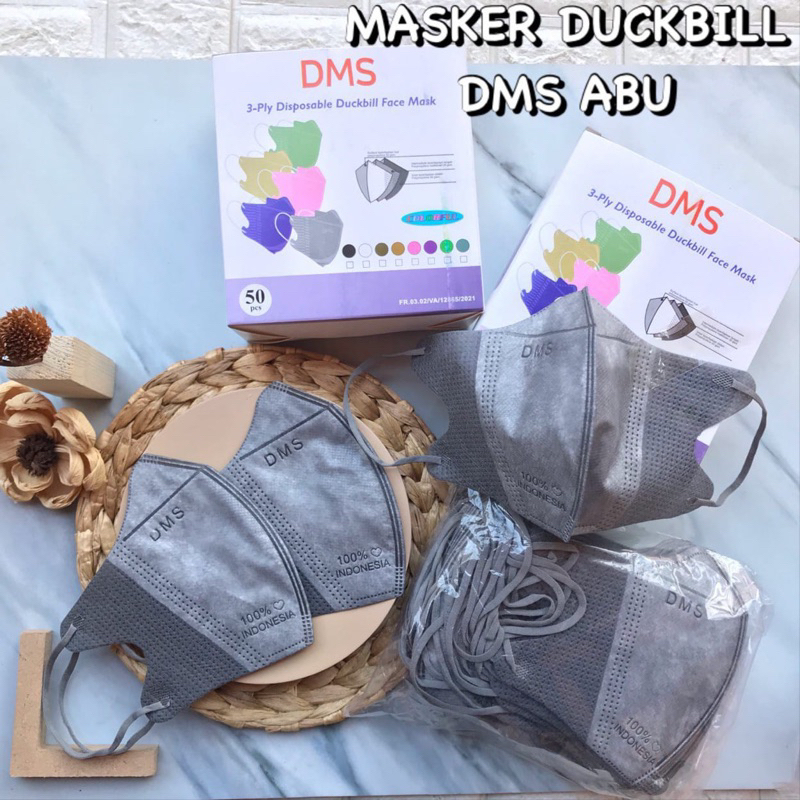 MASKER DUCKBILL WARNA ABU ISI 50 PCS GREY SERIES Y&amp;B CARE