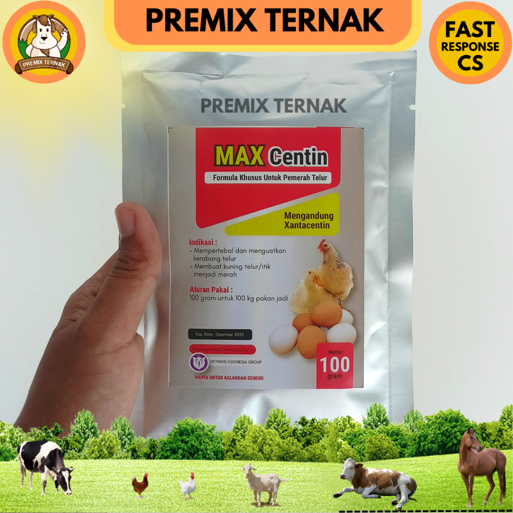 MAX CENTIN 100 gr - PEMERAH KUNING TELUR AYAM &amp; BEBEK - Pemerah telur ayam - Pemerah telor bebek ayam