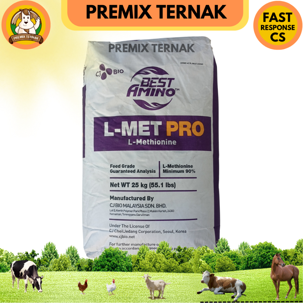 METHIONINE - L MET PRO - METIONIN 1 KG CHEILJEDANG METIONINE ASAM AMINO PENGGEMUK AYAM BROILER LAYER PETELUR