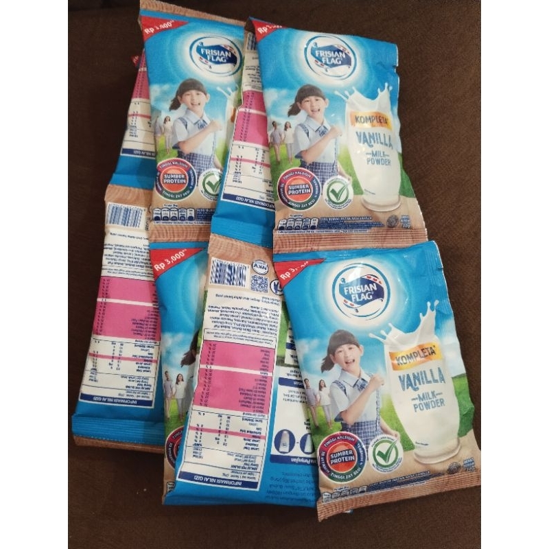 Frisian flag kompleta susu bubuk vanilla 30gr × 10 sachet
