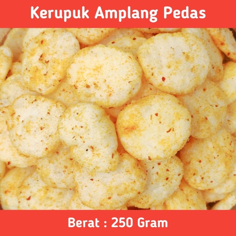 

Aneka Cemilan Kerupuk Kemplang Mini koin Pedas Kiloan 250 Gram