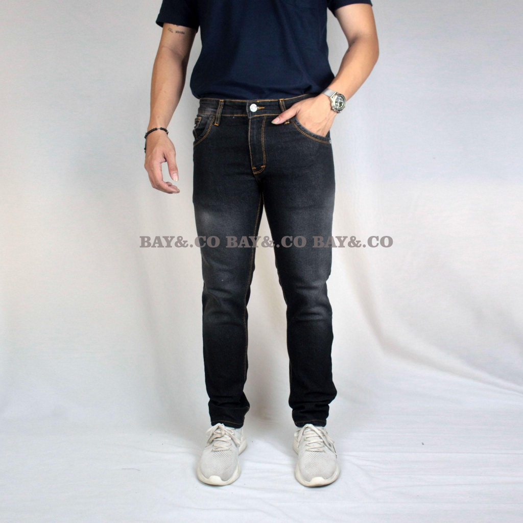 KB CELANA JEANS SLIMFIT-SKINNY-CELANA JEANS PANJANG PRIA BLACK JAZZ - SOFT JEANS- CELANA PRIA POLOS 