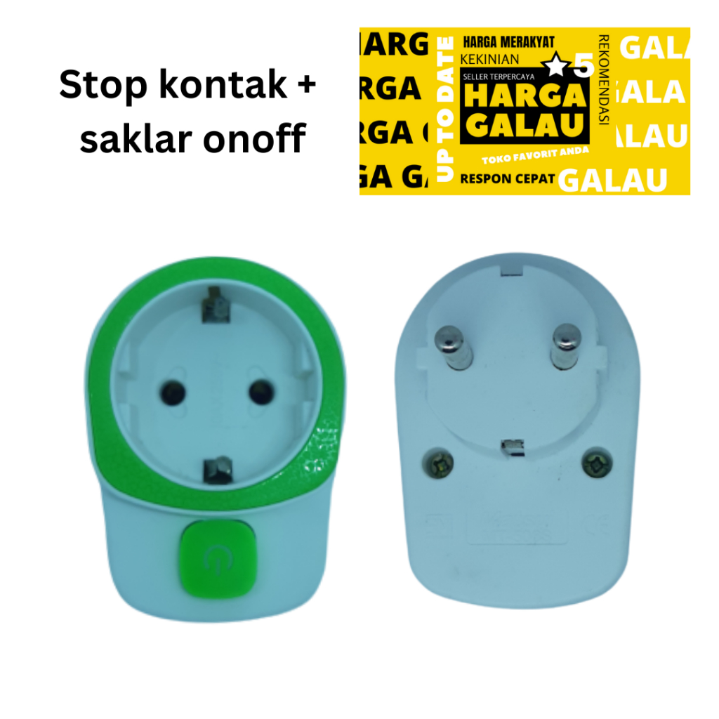 Stop kontak + saklar onoff + led indikator sudah SNI | sambungan lubang listrik arde dengan switch power