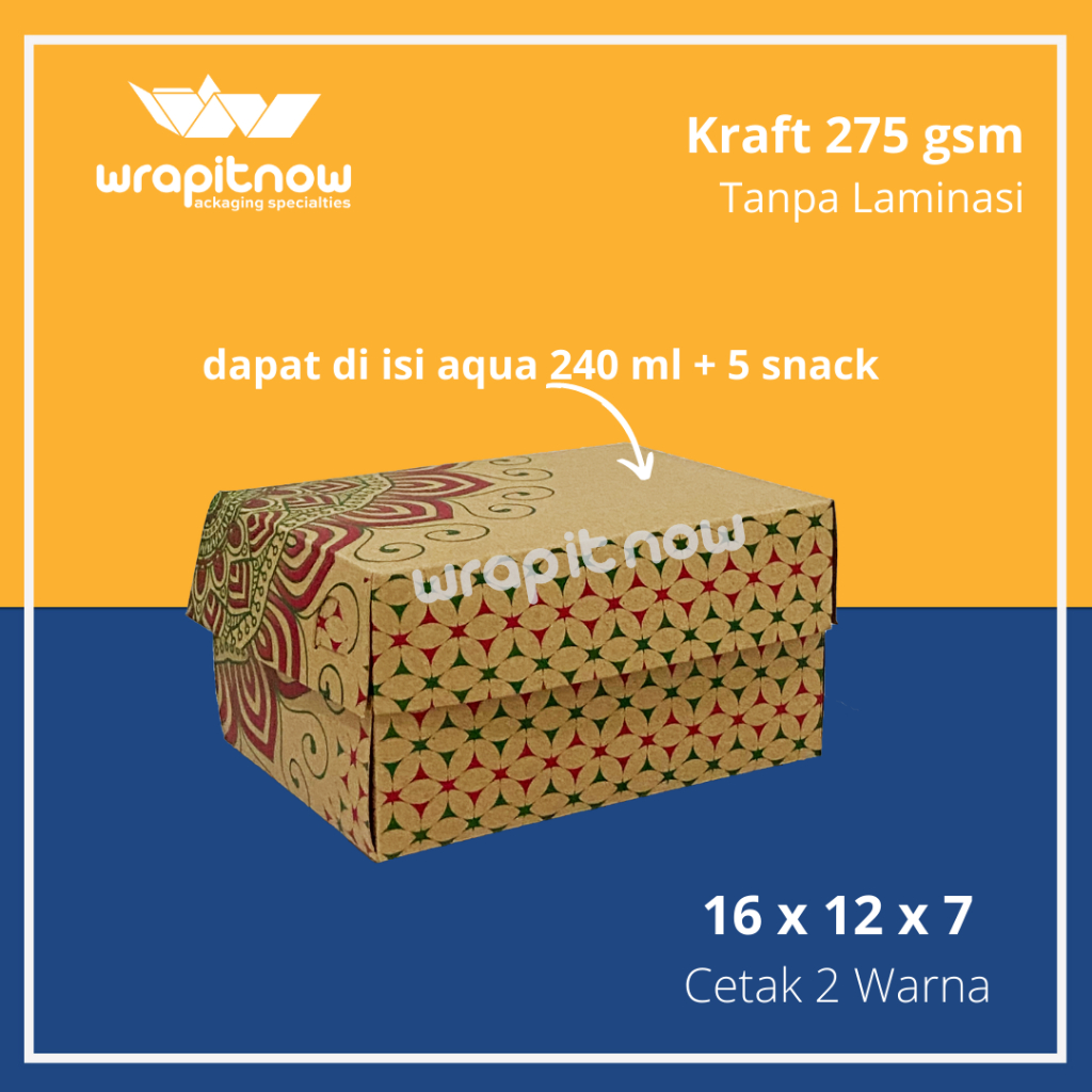 

dus 16x12x7 motif kemasan snack R5 tasyakuran arisan jajanan pasar soes bolen pabrik dus kue