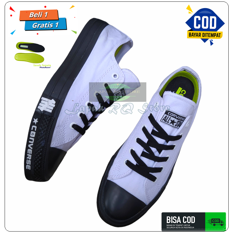 Sepatu Converse70 Chuck Taylor All Star Ct Undefeated Low White/Putih Premium