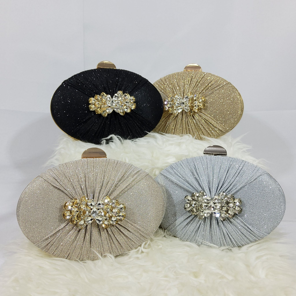 Clutch Pesta Import Cantik Mewah Tas Kondangan Diamond Bros Permata 26284 Model Terbaru!