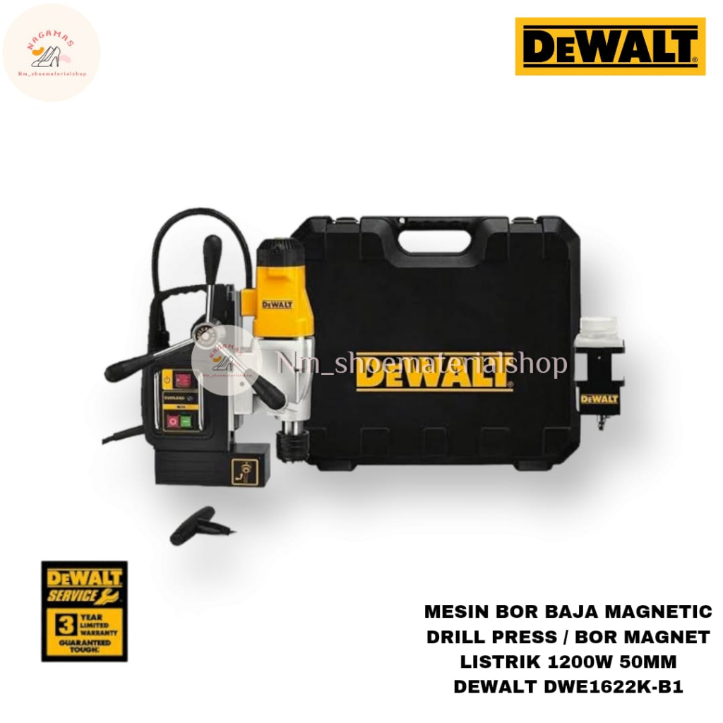 Dewalt Magnetic Drill Press / Bor Magnet Listrik 1200W 50mm DWE1622K