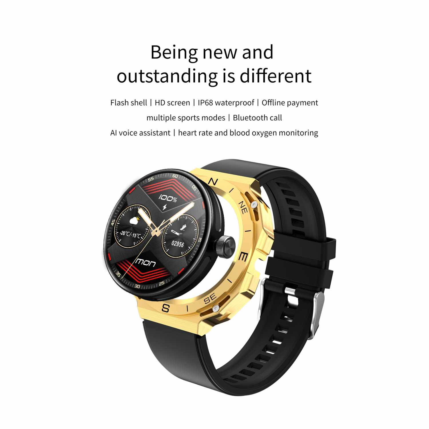 SKMEI Smartwatch Heart Rate Blood Oxygen - SK22