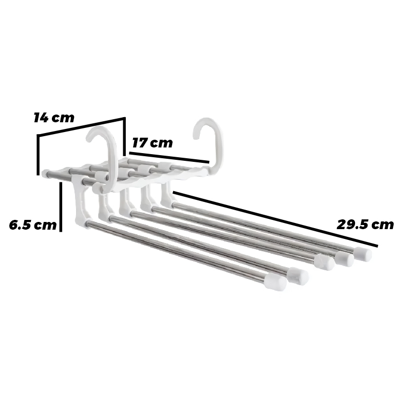 Gantungan 5 IN 1 Celana Multifungsi Magic Hanger Gantungan Baju Celana Jilbab Pakaian