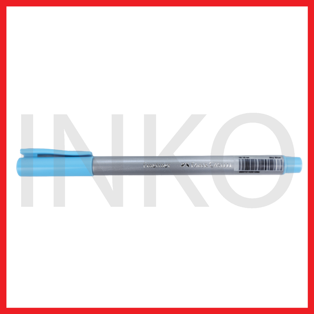 

FABER CASTELL FINELINER CLIP CAP SKY BLUE INK 1PCS