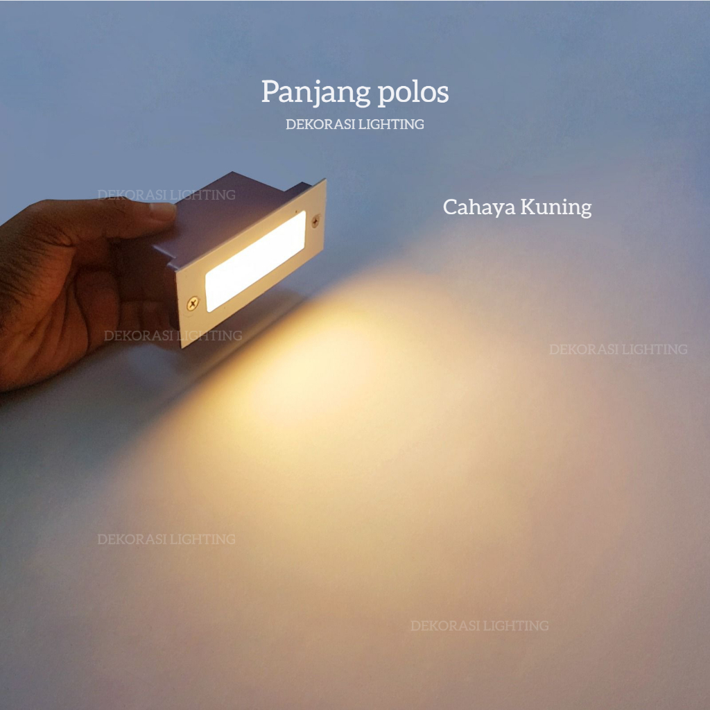 lampu tangga dinding tanam bahan stainless indoor outdoor waterproof