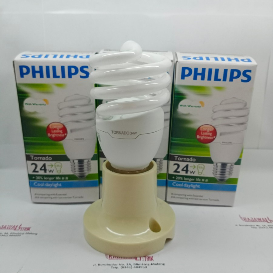 Philips tornado 24w lampu spiral kuning warm white
