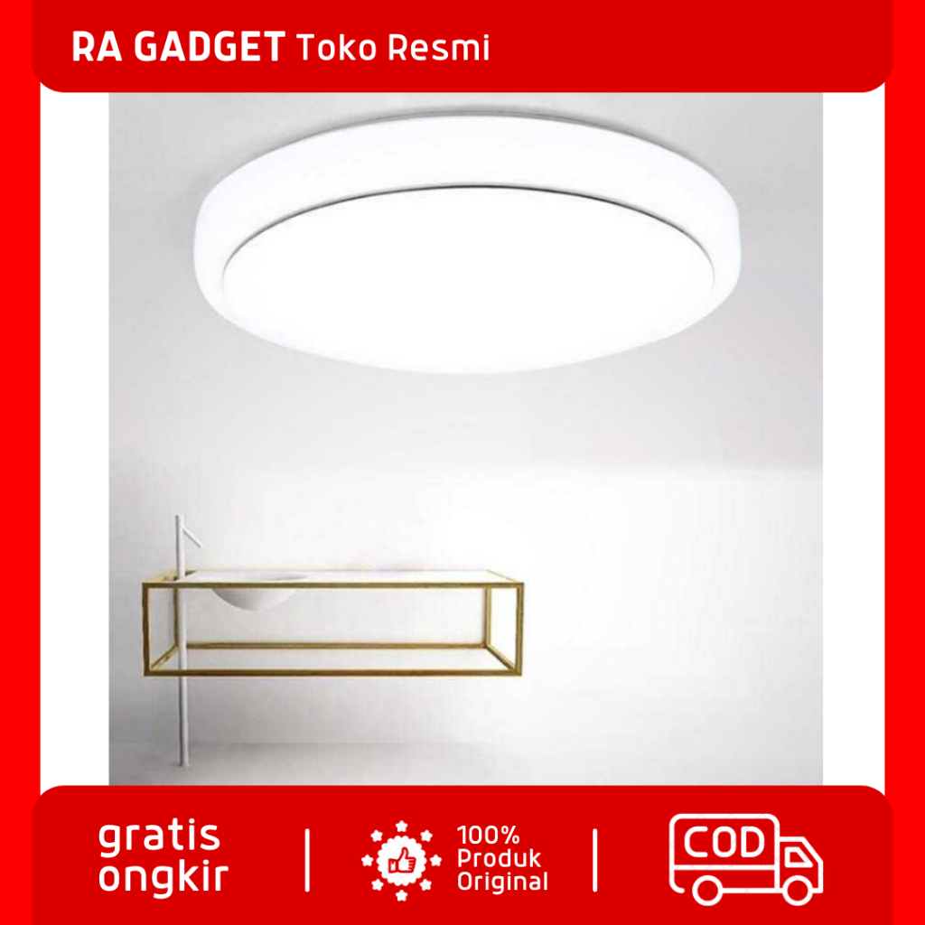 Lampu Plafon LED Minimalis Modern 24W 26 cm Cool White / Lampu LED Plafon Plavon Plapon Plafond Ruma