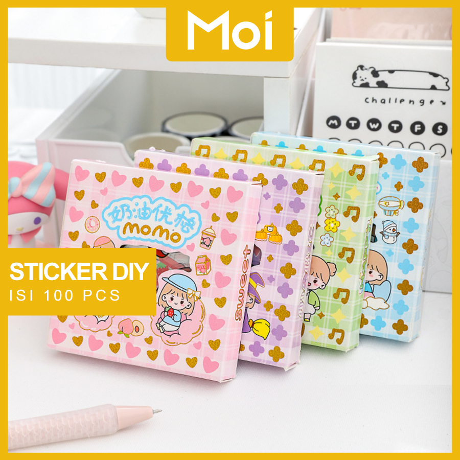 Moi STICKER KOREA DEKORASI AESTHETIC / STICKER DIY TUMBLR / BINDER / CASE HP / DIFFUSER / STICKER ANAK