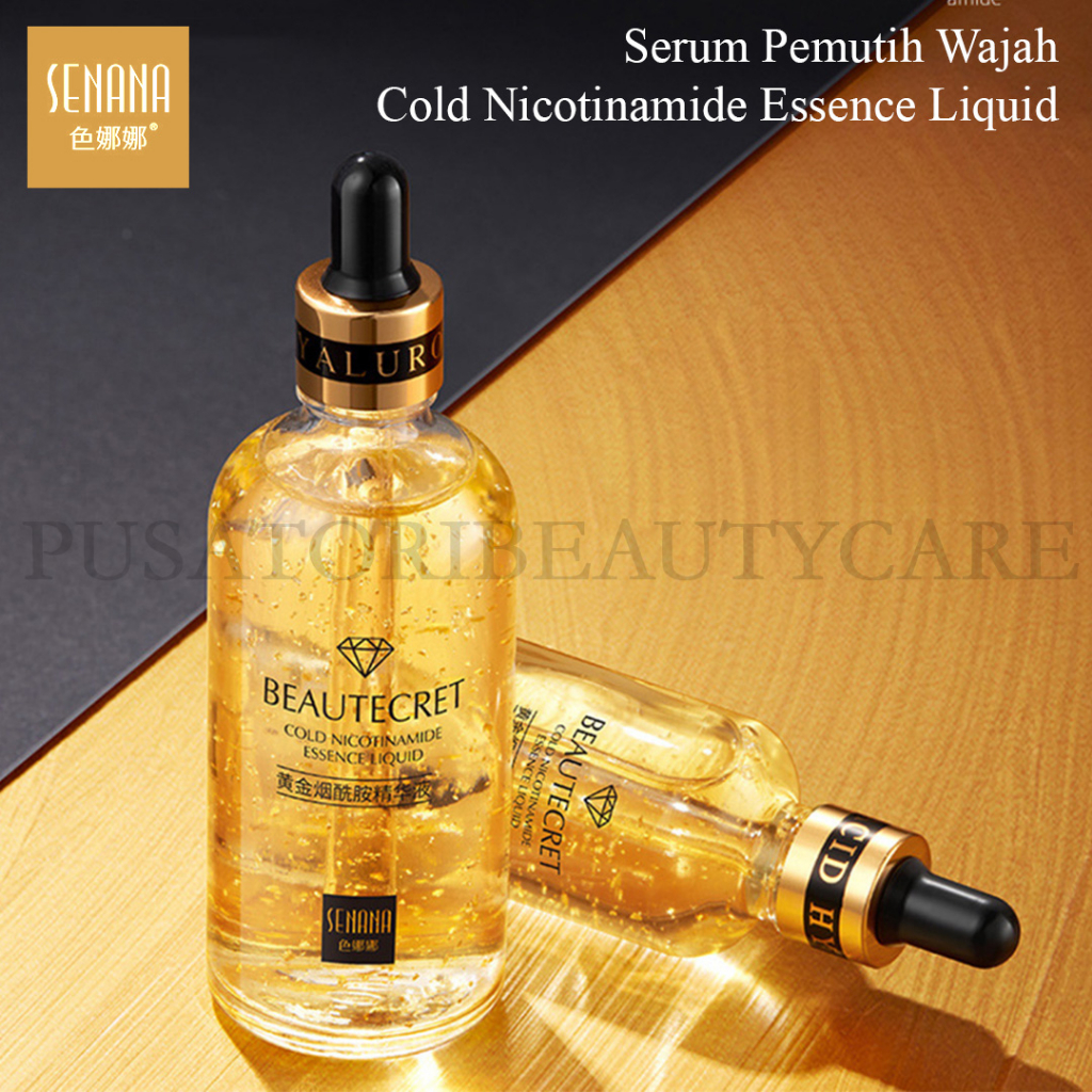 SENANA Serum Pemutih Wajah Gold Nicotinamide Essence Liquid