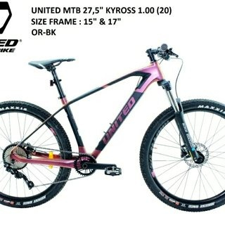 Sepeda Gunung MTB 27.5 inch 10 speed United KYROSS 1.0 Frame Carbon