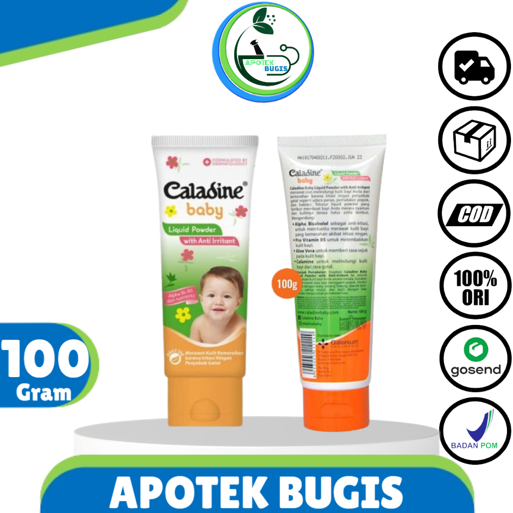 Caladine Baby Liquid Powder 100 gr / Bedak Cream Merawat Kulit Iritasi Bayi