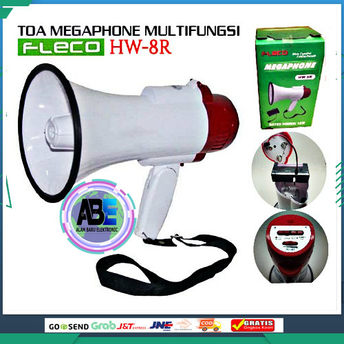 TOA / SPEAKER TOA / MEGAPHONE FLECO HW-8R RECHARGEABLE/PENGERAS SUARA/UNTUK MEREKAM SUARA PROMO