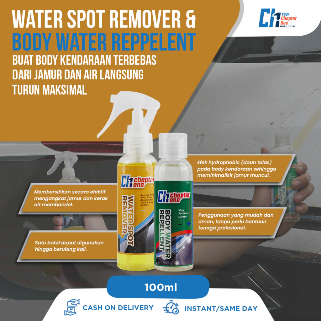 Water Spot Remover + Body Water Repellent  | Paket Penghilang Jamur &amp; Anti Air Body Kendaraan by Yourchapterone