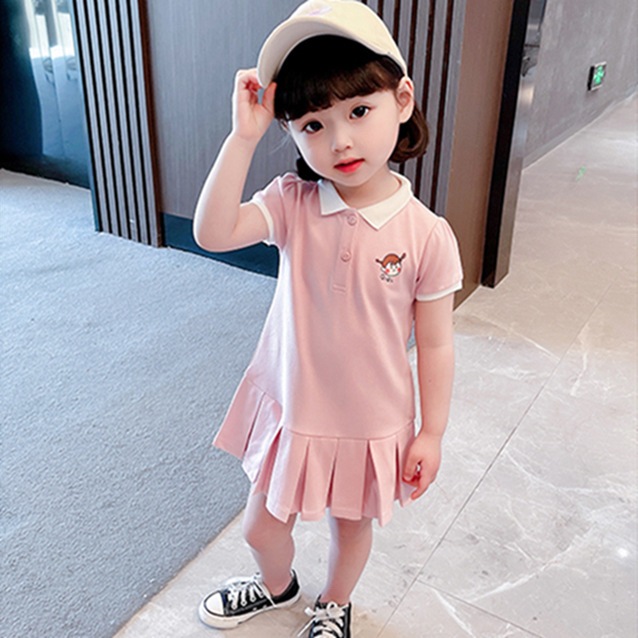 MINI Size Dress Anak Perempuan Import Kaos Polo Kerah Anak Cewek