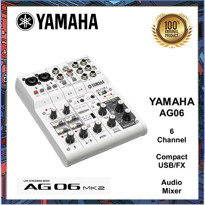 YAMAHA AG06 MIXER AUDIO 6CHANNEL WITH USB INTERFACE ORIGINAL
