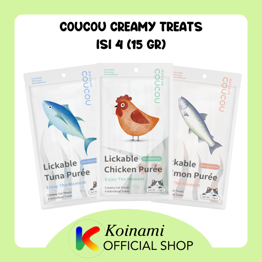 CouCou Creamy Treats- Makanan Basah Kucing Pouch - Makanan Kucing Premium - Cat Wet Food