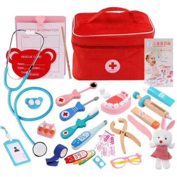 

Unik MAINAN DOKTER DOKTERAN ANAK / MAINAN WOODEN / PRETEND PLAY DOCTOR - GIGI TAS Limited