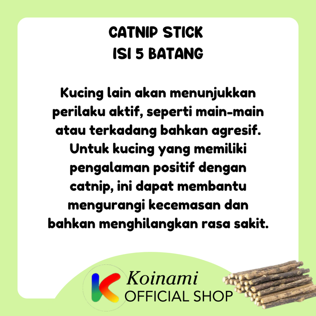 Catnip stik isi 5 batang /  catnip kucing