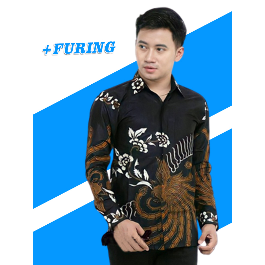 [ FURING ] Kemeja jumbo,atasan cowok jumbo, Batik Pria Lengan Panjang Motif SBY Size M L XL XXL 3XL 4XL 5XL 6XL 7XL 8XL 9XL 10XL