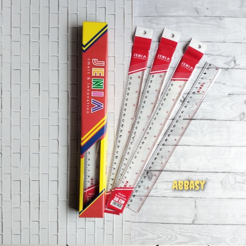 

penggaris jenia 30cm plastik Ruler ( 6 pcs )