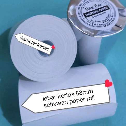 

mh thermal paper roll 57/58 x 40mm coreles