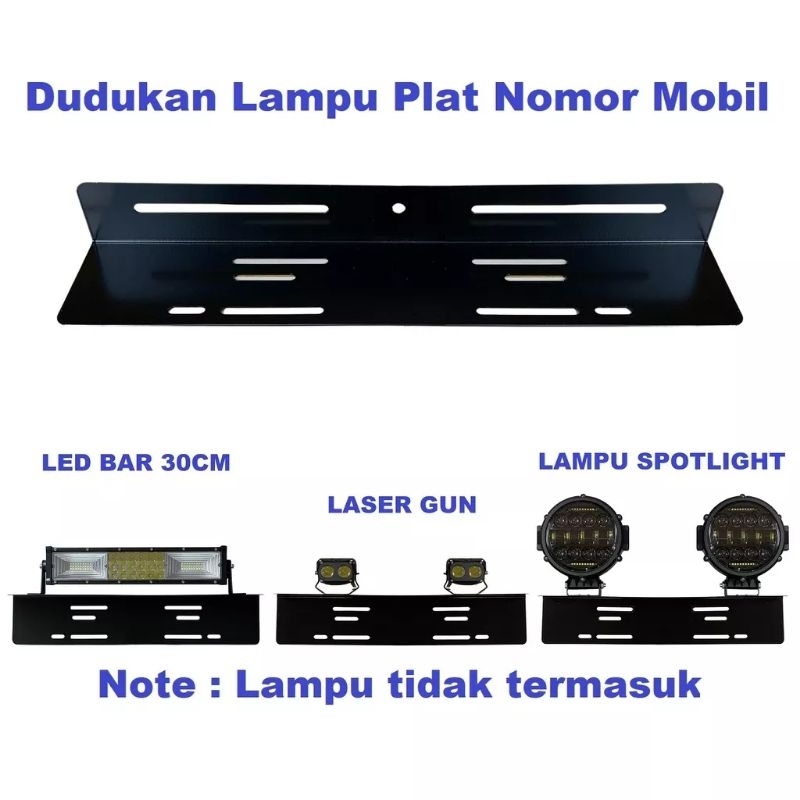 BRACKET PLAT NOMOR DUDUKAN LAMPU SOROT FOGLAMP MOBIL