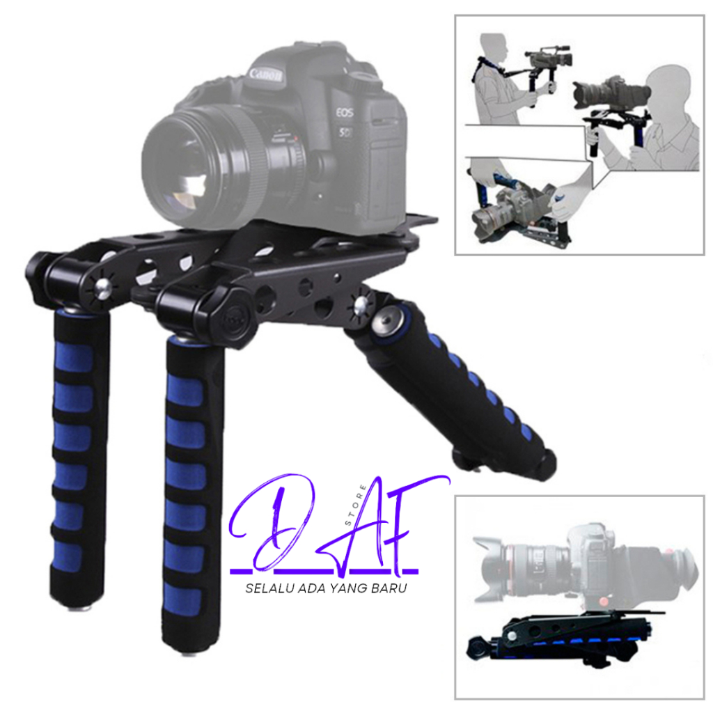 Stabilizer Kamera Foldable Shoulder Mount Rig - D6-1