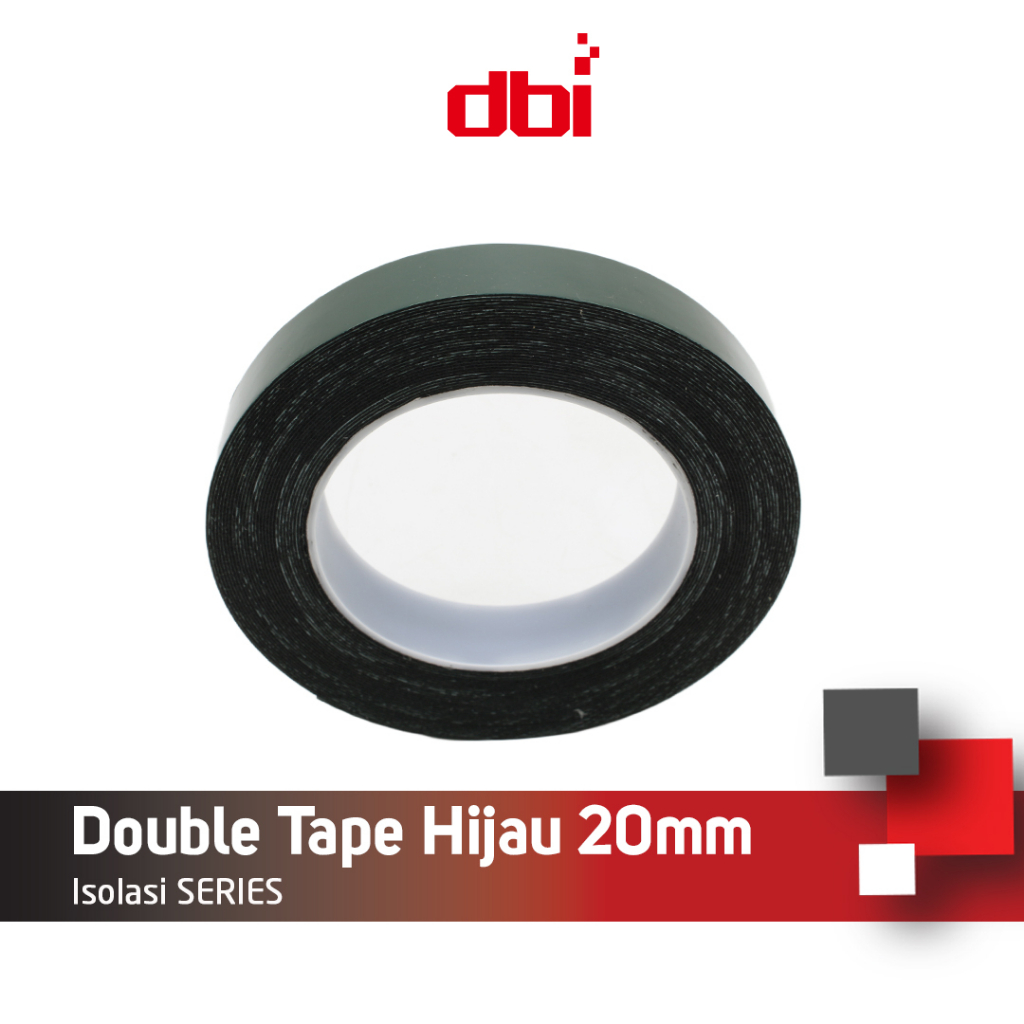 Isolasi Double Tape Foam Busa 20mm Hijau